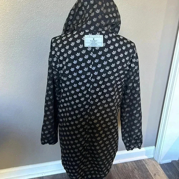 ✌️Dutch Bros reversible Rain Jacket Small Celestial Blue Zip up Waterproof Lined - Picture 13 of 14